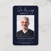In Loving Memory Memorial Prayer Photo Cards Visitenkarte (Vorderseite)