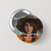 In loving memory Memorial Tribute Funeral Button (Vorne & Hinten)