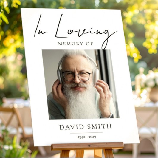 In Loving Memory, Minimalist Photo für Großvater Poster