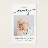 In Loving Memory Minimalist Photo Sympathy Cards (Vorderseite)