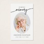 In Loving Memory Minimalist Photo Sympathy Cards (Vorderseite)