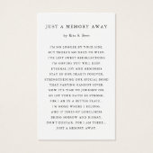 In Loving Memory Minimalist Photo Sympathy Cards (Rückseite)