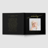 In Loving Memory Minimalist Photo Sympathy Gästebuch (Voll)