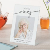 In Loving Memory Minimalist Photo Sympathy Sockelschild (In Situ)