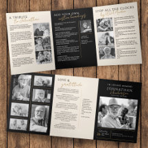 In Loving Memory Modern 14-Foto-Elegante-Gedenkstä