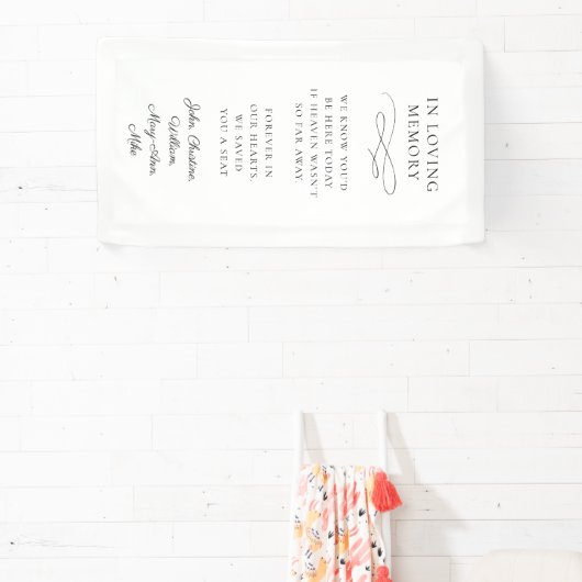 "In Loving Memory" Modern, Calligraphy, Wedding Banner (InSitu)