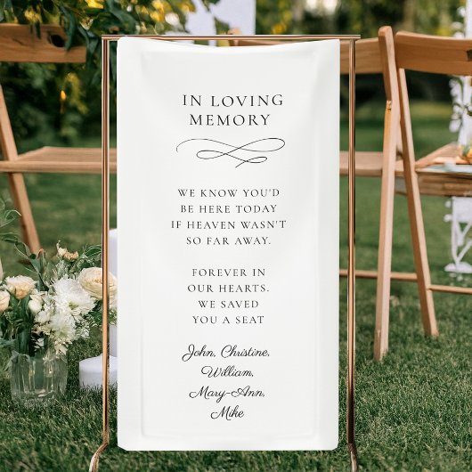 "In Loving Memory" Modern, Calligraphy, Wedding  Banner
