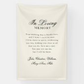 "In Loving Memory" Modern Calligraphy Wedding Banner (Vertikal)