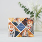 In Loving Memory Modern Cross Multi Photo Postkarte (Stehend Vorderseite)