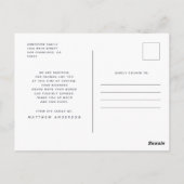 In Loving Memory Modern Cross Multi Photo Postkarte (Rückseite)