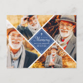 In Loving Memory Modern Cross Multi Photo Postkarte (Vorderseite)