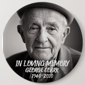 In loving memory modern custom photo button (Vorderseite)