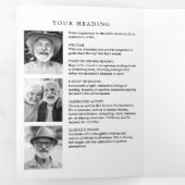 In Loving Memory Modern Minimal 14-Foto Beerdigung Dreifach-gefaltete Programmkarte (Innen Erste Seite)