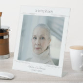 In Loving Memory Modern Photo Funeral Table Sign Sockelschild (In Situ)