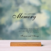 In Loving Memory Modern Wedding Memorial Sign Acrylschild (Neutral)