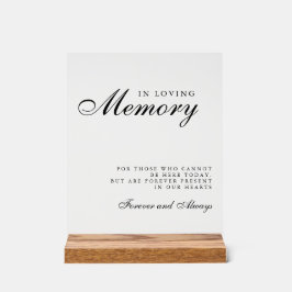 In Loving Memory Modern Wedding Memorial Sign Acrylschild