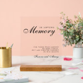In Loving Memory Modern Wedding Memorial Sign Acrylschild (Hochzeit)