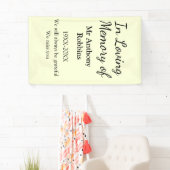 In Loving memory of name funeral memory keepsake Banner (Insitu)