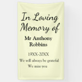 In Loving memory of name funeral memory keepsake Banner (Vertikal)