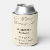 In Loving memory of name funeral memory keepsake Dosenkühler (Kanne Vorderseite)