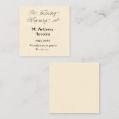 In Loving memory of name funeral memory keepsake Quadratische Visitenkarte (Vorne/Hinten)