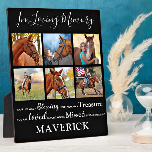 In Loving Memory Personalisiertes Haustier-Memoria Fotoplatte