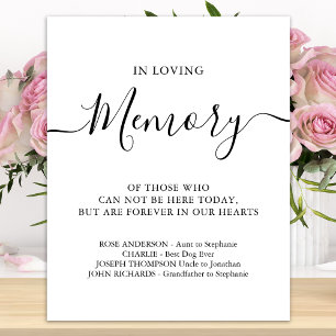 In Loving Memory Personalisiertes Hochzeitsgedenke Poster