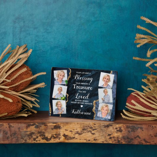 In Loving Memory Personalized 6 Picture Memorial Fotoplatte (Seite)