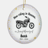 In Loving Memory | Personalized Motocycle Ornament (Links)