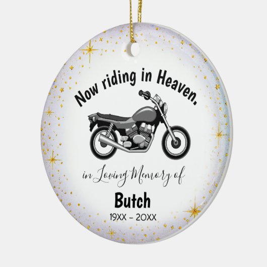In Loving Memory | Personalized Motocycle Ornament (Links)