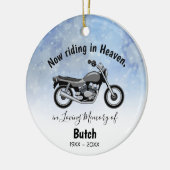 In Loving Memory Personalized Motorcycle Ornament (Links)