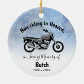 In Loving Memory Personalized Motorcycle Ornament (Hinten)