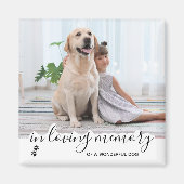 In Loving Memory Pet Memorial Dog Magnet (Vorne)