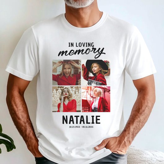 In Loving Memory Photo Collage T-Shirt