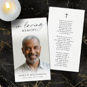 In Loving Memory Photo Cross Poem Prayer Card