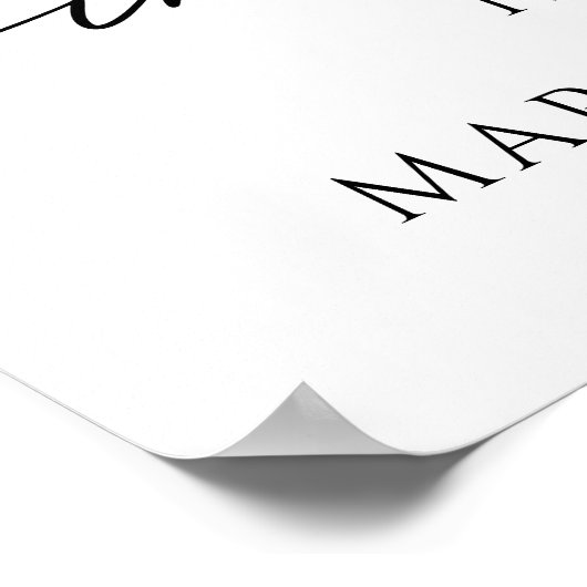 In Loving Memory Photo Elegant Script Funeral Poster (Ecke)