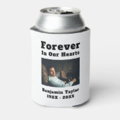 In Loving Memory Photo Forever In Our Hearts Text Dosenkühler (Kanne Rückseite)