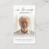 In Loving Memory Photo Funeral Prayer Card Visitenkarte (Vorderseite)