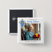 In Loving Memory | Photo Memorial Button (Vorne & Hinten)