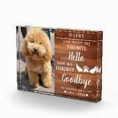 In Loving Memory Photo Paw Prints Pet Memorial Fotoblock (Rechts)