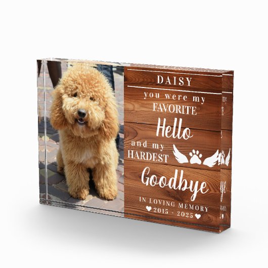 In Loving Memory Photo Paw Prints Pet Memorial Fotoblock (Rechts)