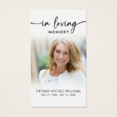 In Loving Memory Photo Prayer Cards (Vorderseite)