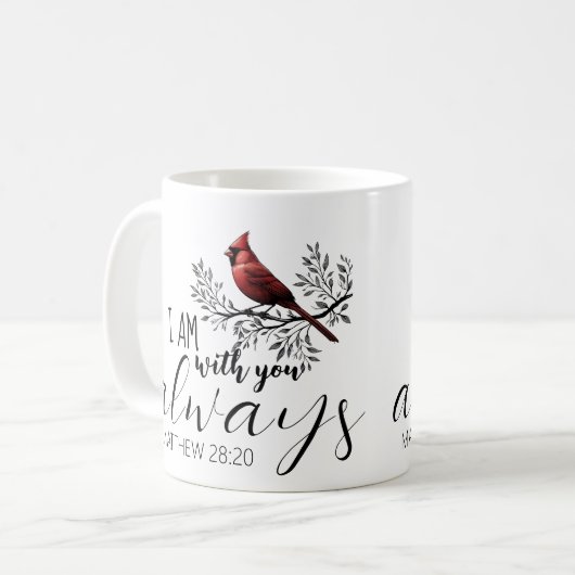 In Loving Memory: Red Cardinal Memorial Kaffeetasse (Vorderseite Links)