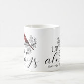 In Loving Memory: Red Cardinal Memorial Kaffeetasse (Mittel)