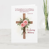 In Loving Memory Religious Sympathy Cross Karte (Vorderseite)