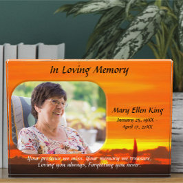 In Loving Memory Sailboat Sunset 1300 Fotoblock