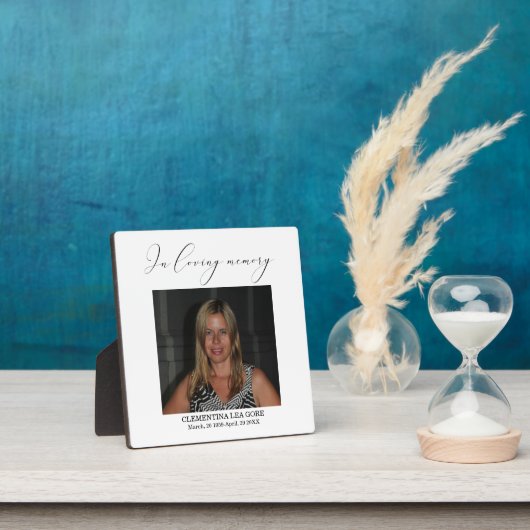 In loving memory sign Tabletop Plaque with Easel Fotoplatte (InSitu)