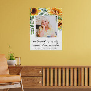 In Loving Memory Sonnenblumen-Fotoplakat Poster