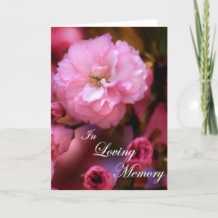 In Loving Memory Spring Pink Cherry Blossoms Karte
