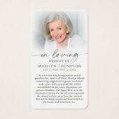 In Loving Memory Sunset Photo Sympathy Cards (Rückseite)